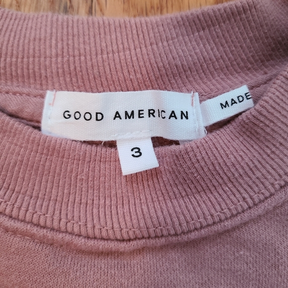NWOT Good American Cropped and Cool Sweatshirt Sz 3 (Large) - Picture 6 of 7